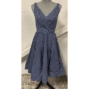 Dollz & Dames Fit & Flare Gigi Dress in Nacy Dot Woman’s Size Medium NEW NWT
